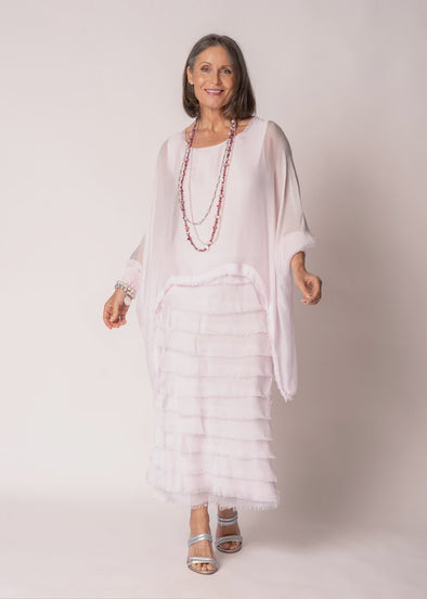 Netty Silk Dress in Modena Pink