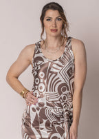 Seraphine Satin Singlet in Mocha