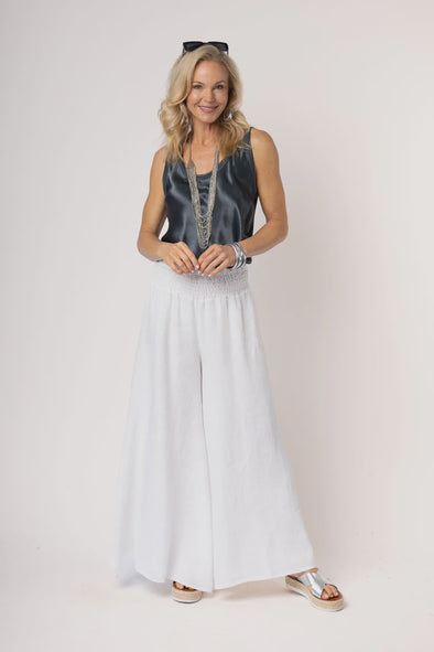 Diana Linen Pant in Cream
