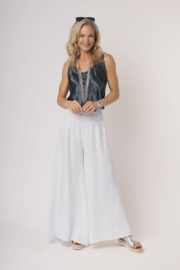 Diana Linen Pant in Cream