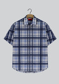 R.F. Scott Field Short Sleeve Shirt: Large Check - Navy