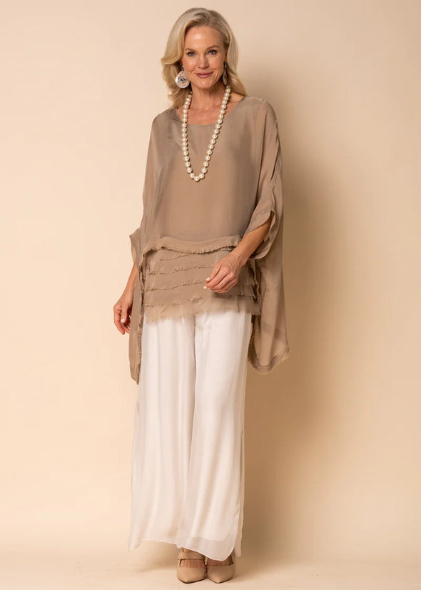 Amulet Silk Layer Top - Desert