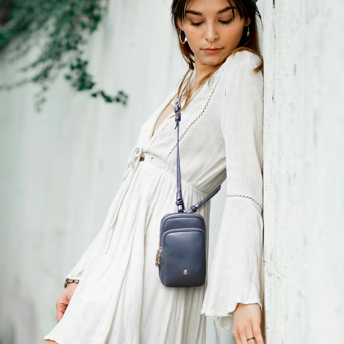 Jekyll & Hide Small Sling Bag - Metallic Indigo