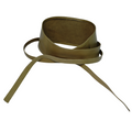 Italian Leather Sash Belt - Khaki