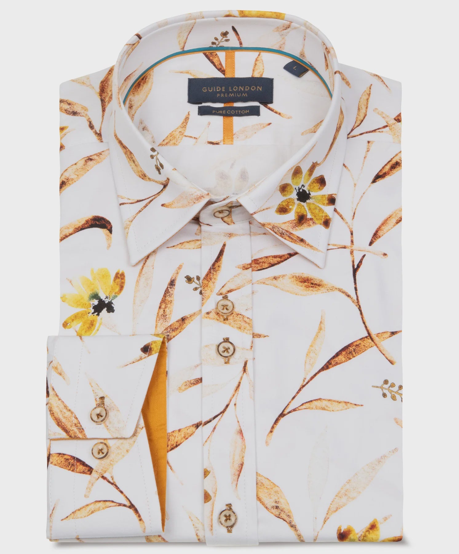 Guide London Long Sleeve Shirt : Leaf Fall - Multi