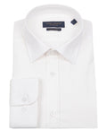 Guide London Long Sleeve Shirt : Textured Jacquard - White