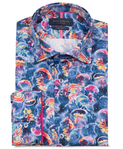 Guide London Long Sleeve Shirt : Multicolour Jellyfish Print