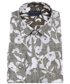 Guide London Long Sleeve Shirt : Reverse Print Cotton Slub