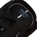 Guide London Long Sleeve Shirt : Flock Floral - Black