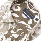 Guide London Long Sleeve Shirt : Reverse Print Cotton Slub