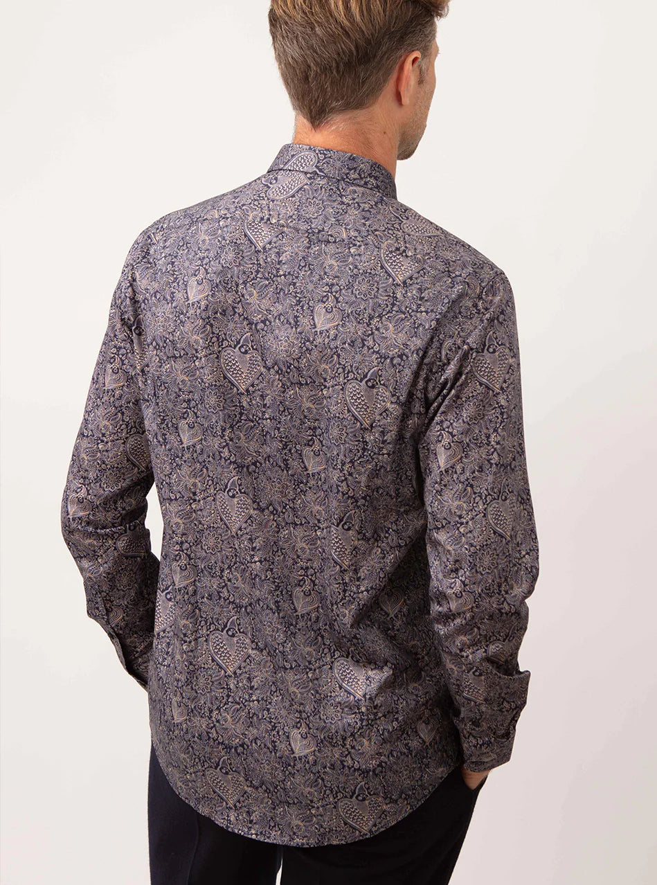 Guide London Long Sleeve Shirt : Stencil Flowers