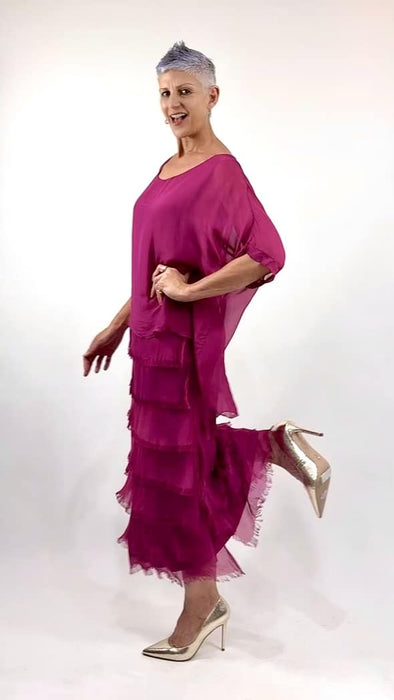 La Strada: Silk Rilassata Dress - Orchidea