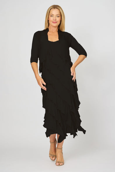 La Strada Sheer Shrug in Black