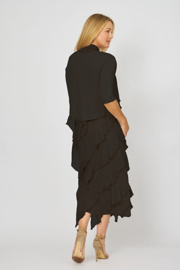 La Strada Sheer Shrug in Black