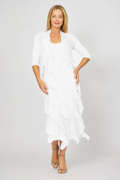La Strada Sheer Shrug in White