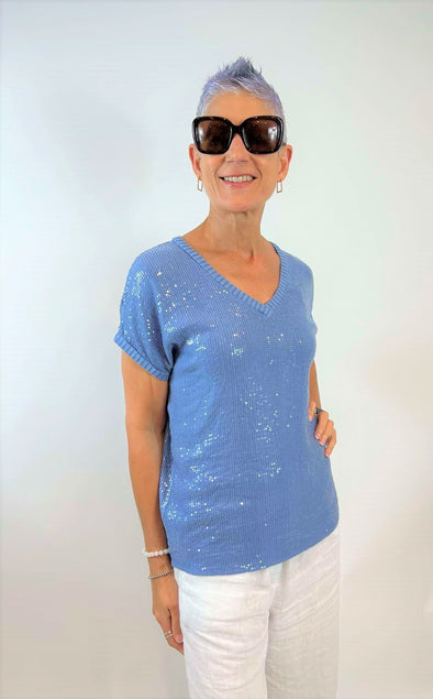 All-over Sequin Icon Tee