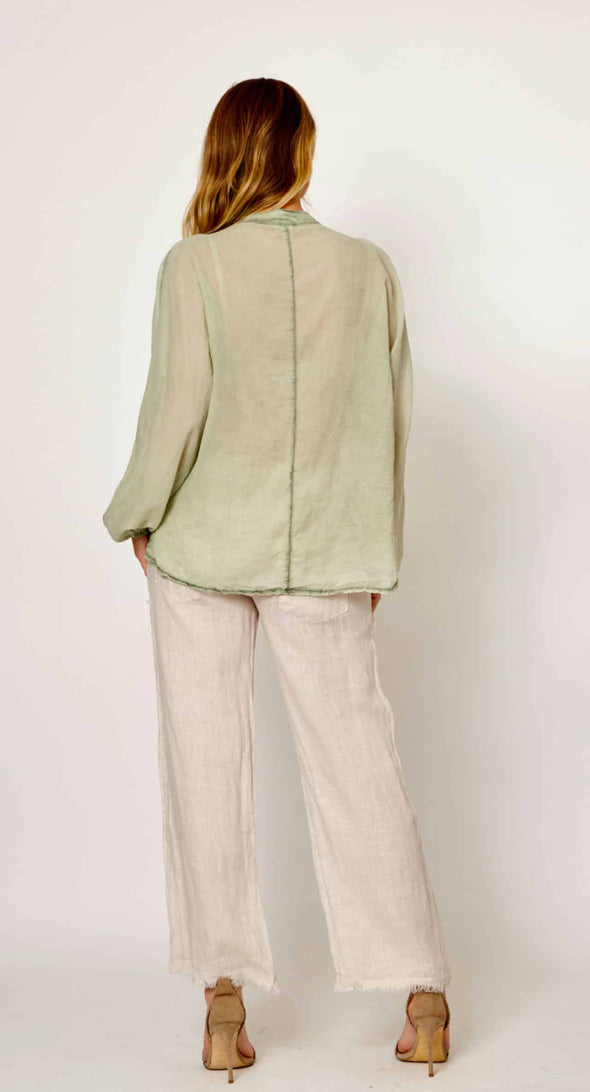 LaStrada: 100% Cotton Clementine Top - Khaki