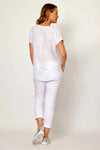 LaStrada: 100% Linen Giardino Tee - White