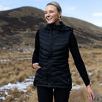 Moke: Mary-Claire 90/10 Packable Down Vest - Black