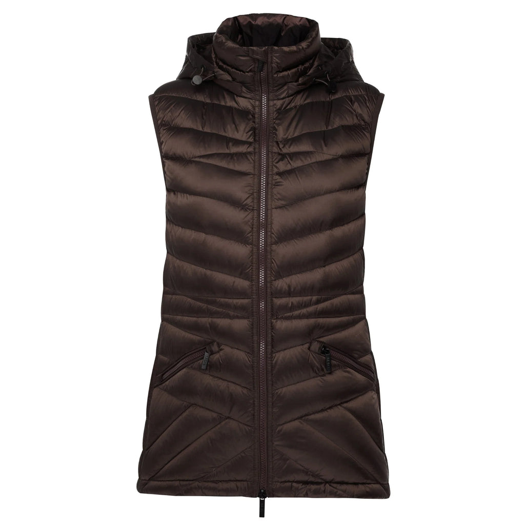Moke: Mary-Claire 90/10 Packable Down Vest - Chocolate