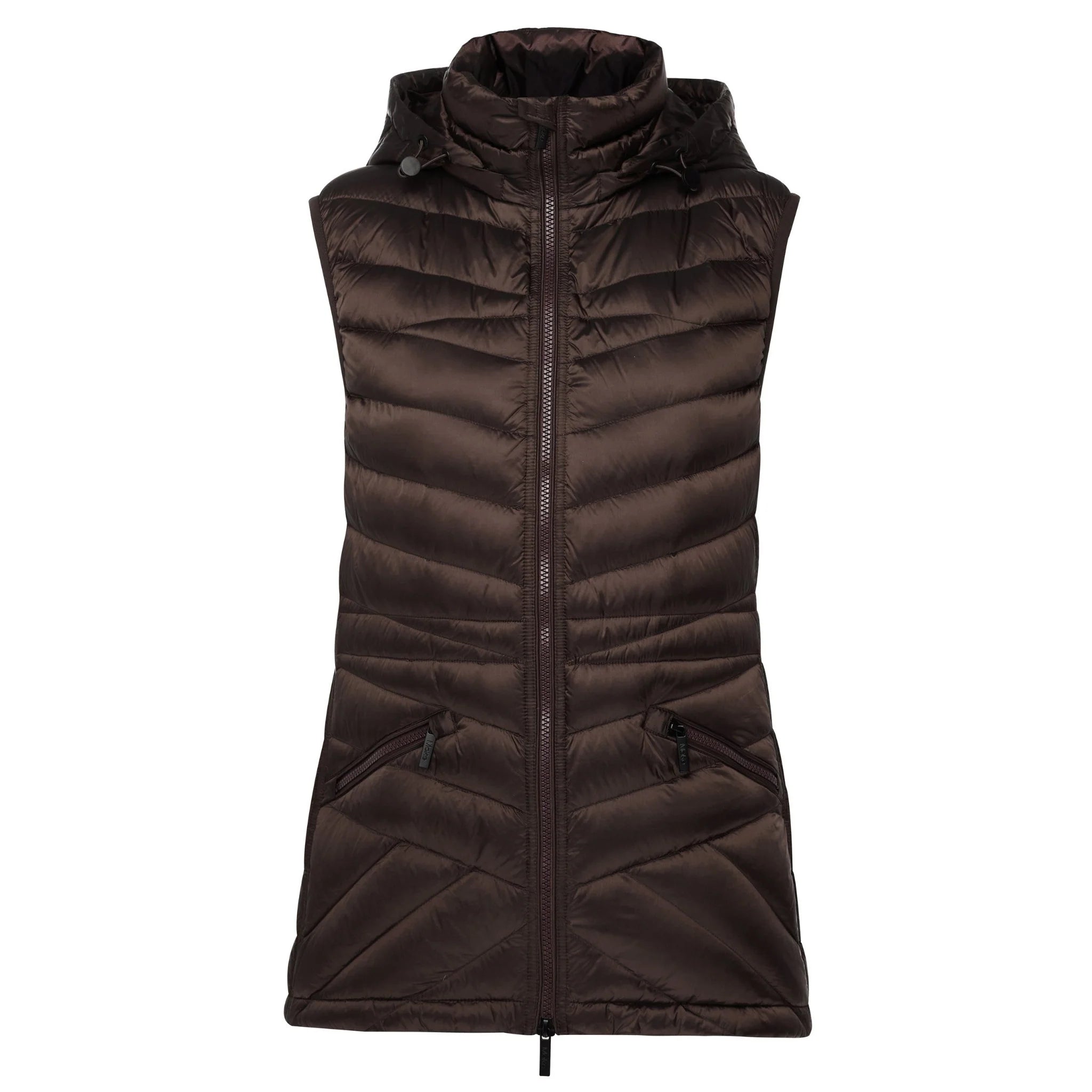 Moke: Mary-Claire 90/10 Packable Down Vest - Chocolate