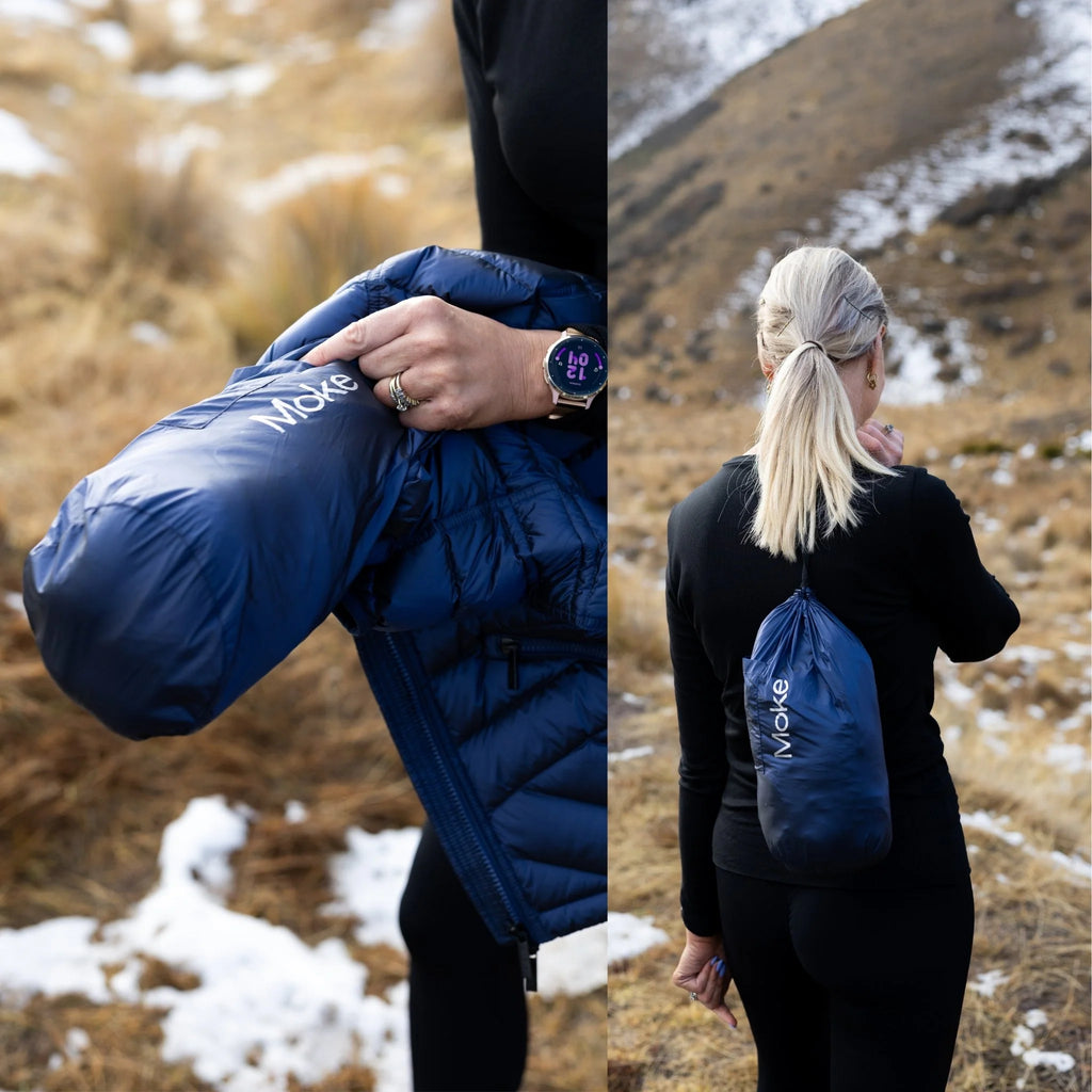 Moke: Mary-Claire 90/10 Packable Down Vest - Moonlight