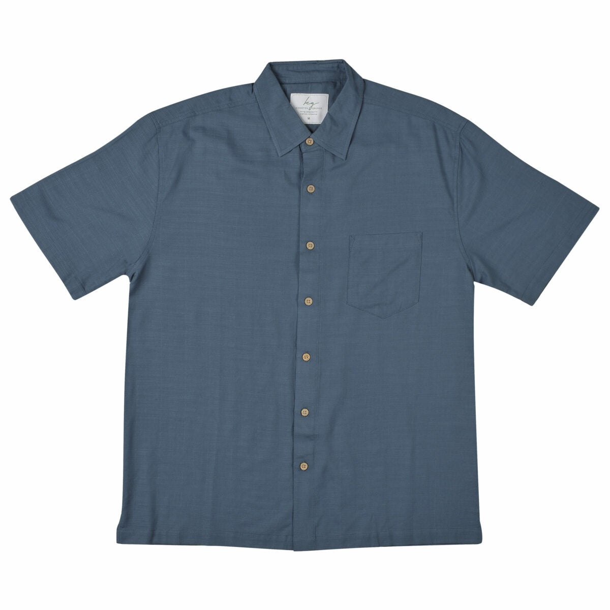 Bamboo Fibre Short Sleeve Shirt - Steel Blue