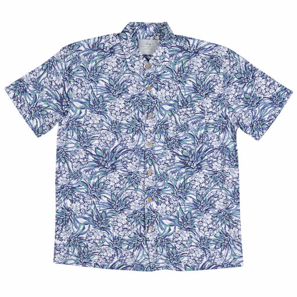 Bamboo Fibre Short Sleeve Shirt - Pineapples