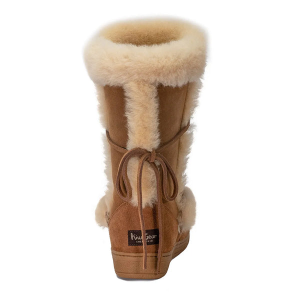 Milford Tie Up Sheepskin Ladies Boot