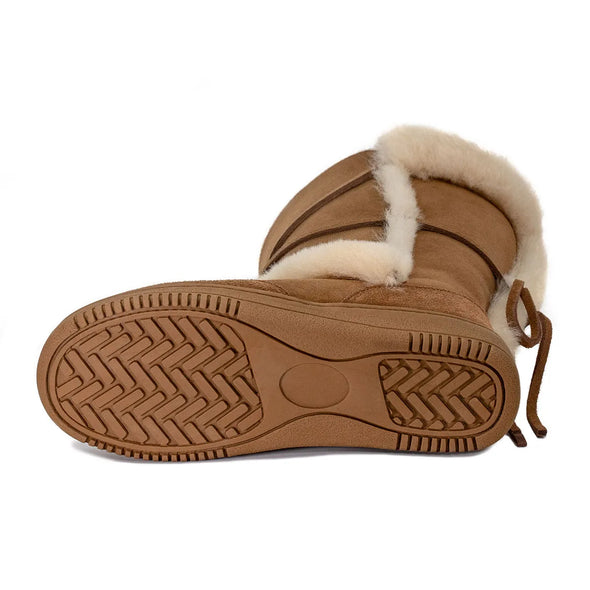 Milford Tie Up Sheepskin Ladies Boot