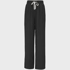 Moke: Indiana Wide Leg Pant - Black & Cream Stripe