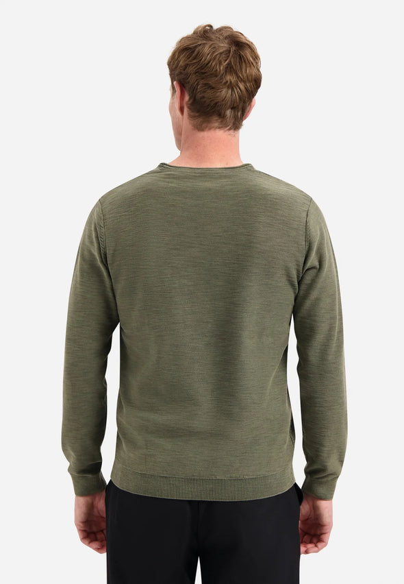 No Excess Slub Neck Sweatshirt - Dark Moss