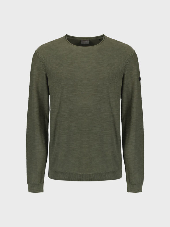 No Excess Slub Neck Sweatshirt - Dark Moss