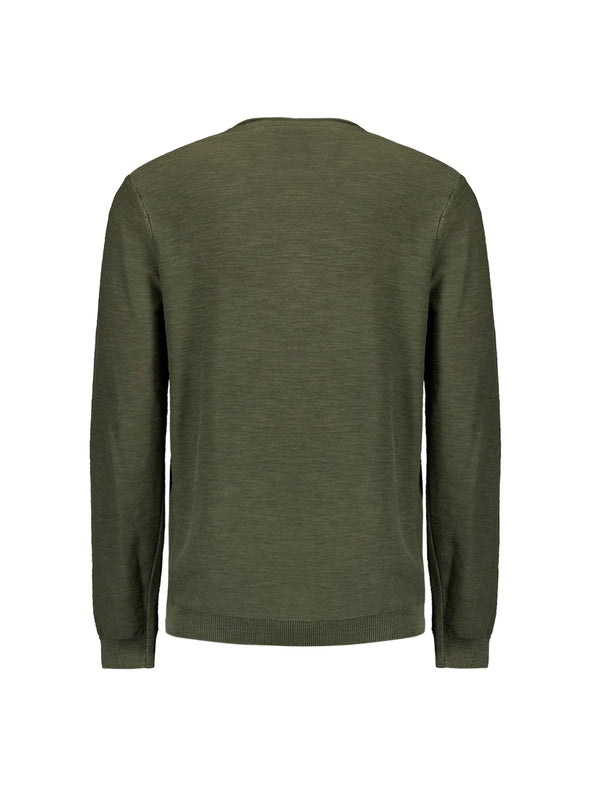 No Excess Slub Neck Sweatshirt - Dark Moss