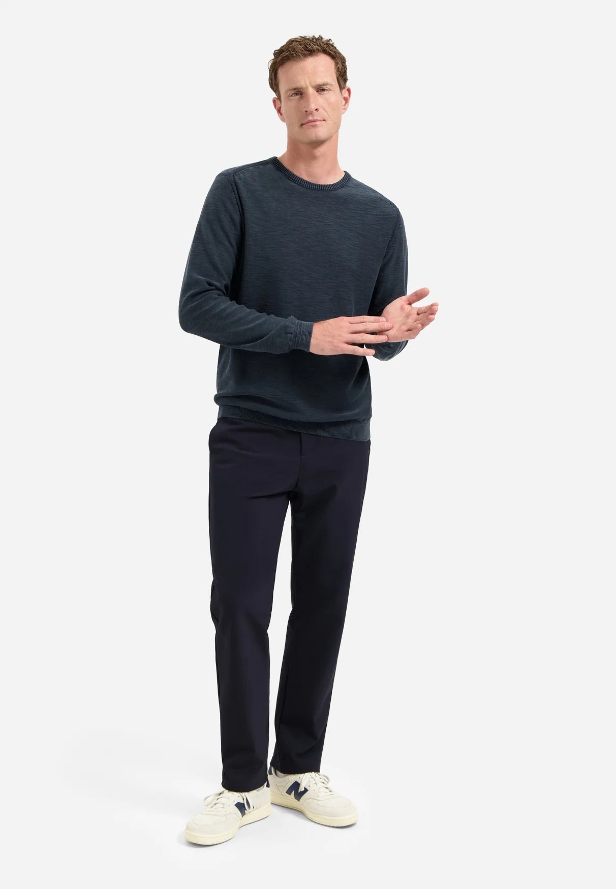 No Excess Pull Over Crew Neck Jumper - Navy