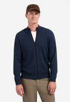 No Excess Pullover Cardigan - Full Zip - Navy Melange