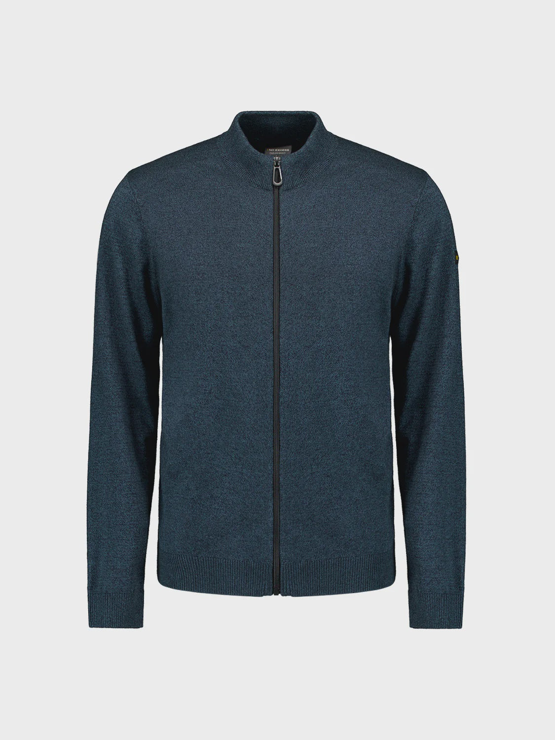 No Excess Pullover Cardigan - Full Zip - Navy Melange
