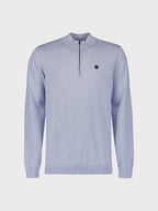 No Excess Half Zip Timeless Jumper - Blue