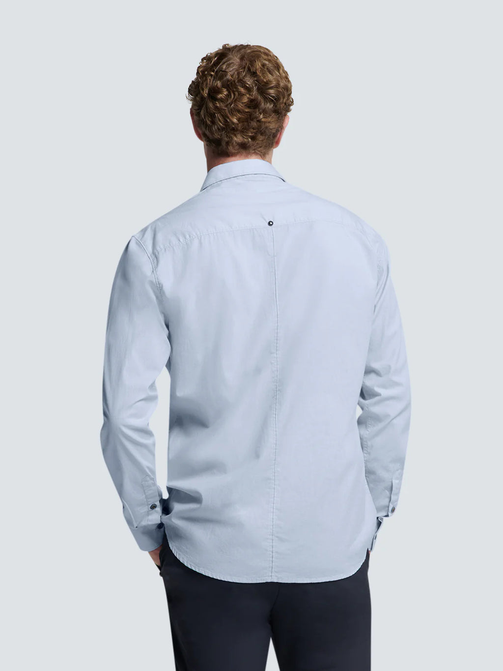 No Excess Long Sleeve Shirt: Oxford Shirt - Cloud