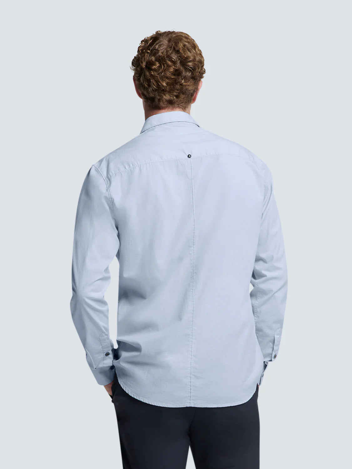 No Excess Long Sleeve Shirt: Oxford Shirt - Cloud