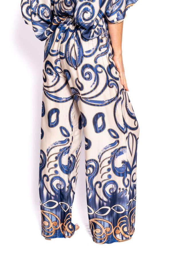 The Italian Closet: Mystree Silk Blend Wide Leg Pants