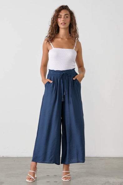 Lightweight Stretch Culottes - Navy