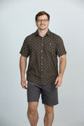 Bamboo Getaway Short Sleeve Shirt: Monochrome Hues Print