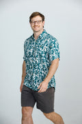 Bamboo Getaway Short Sleeve Shirt: Green Hues Print