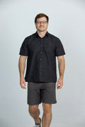 Iron Cheater Short Sleeve Shirt: Three Dot Geo - Black