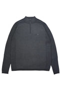 R.F. Scott 100% Merino Wool Zip Neck Knit: Parker - Lead