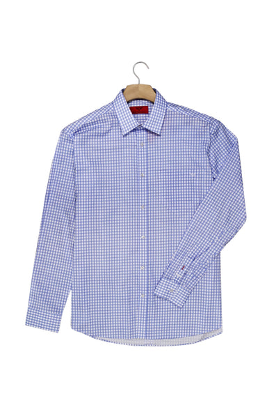 R.F. Scott Fielding Long Sleeve Shirt: Checked - Blue