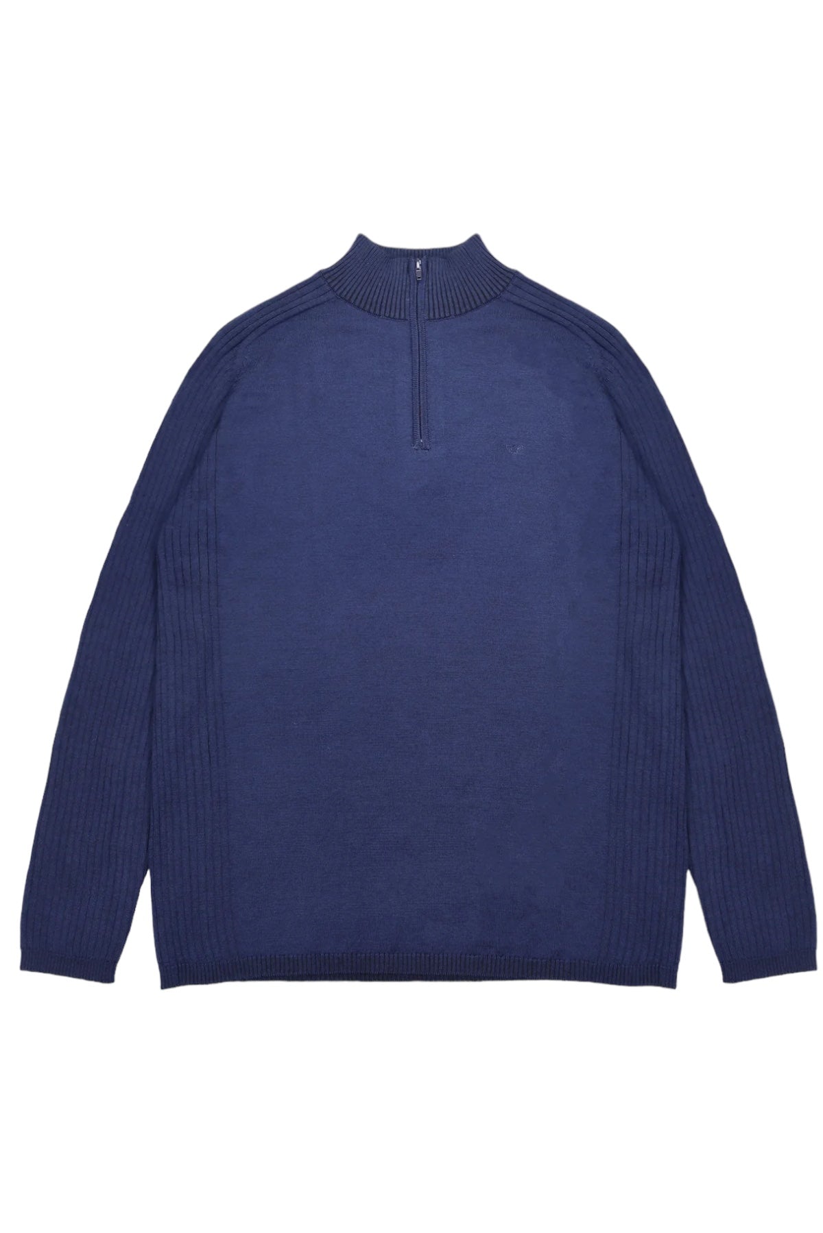 R.F. Scott 100% Merino Wool Zip Neck Knit: Parker - Navy