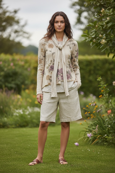 Rosato Mohair Knit with Scarf - Beige