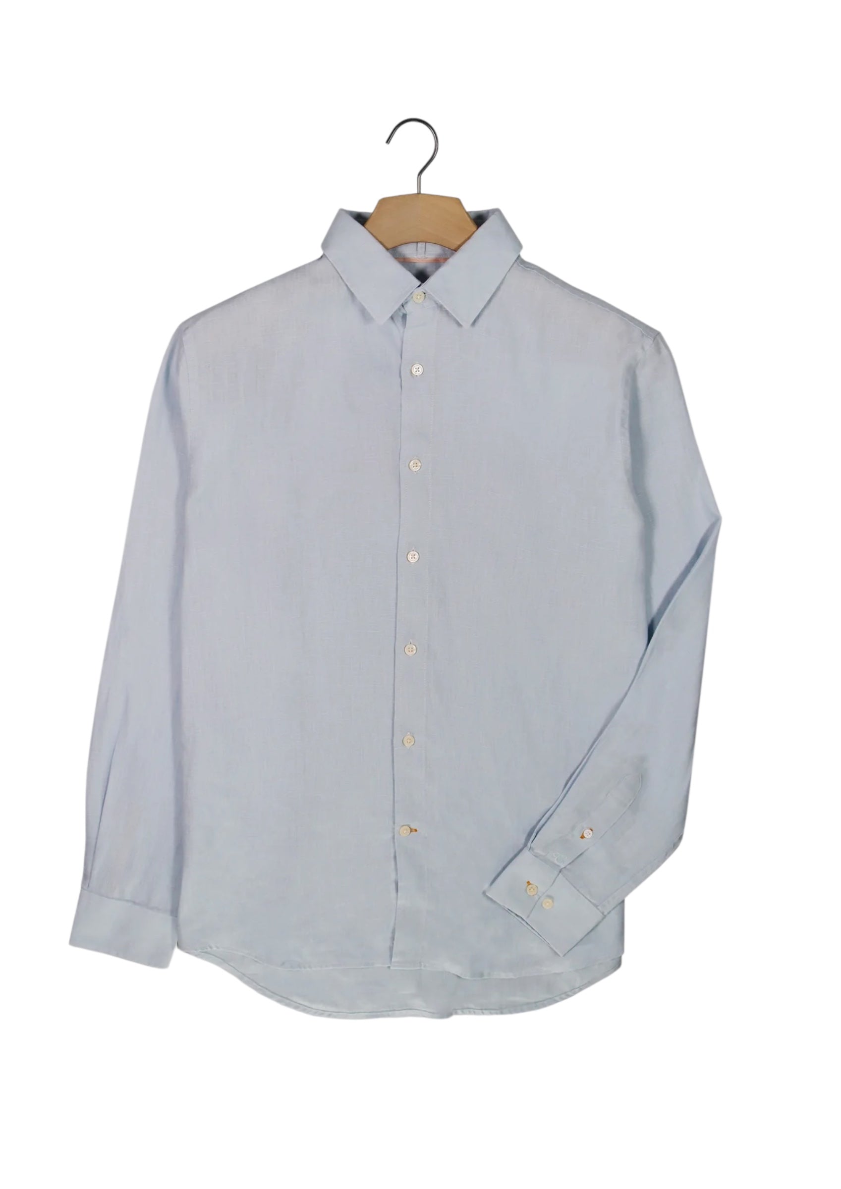 Cutler & Co Blake Linen Long Sleeve Shirt - Baby Blue
